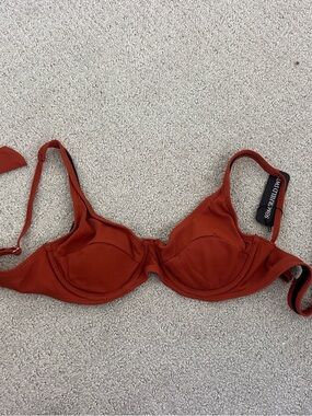 Somerfield Swim Ribbed Underwire Swim Bra - Rust